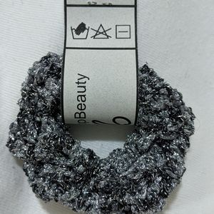 Scrunchie Handmade Crochet Metallic